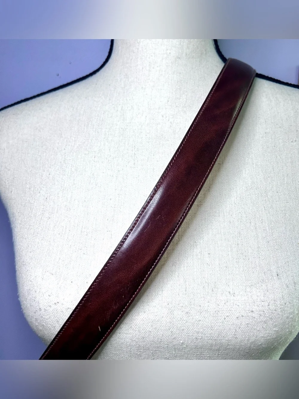 Trafalgar Cortina Brown Leather and Brass Men’s 40 Belt